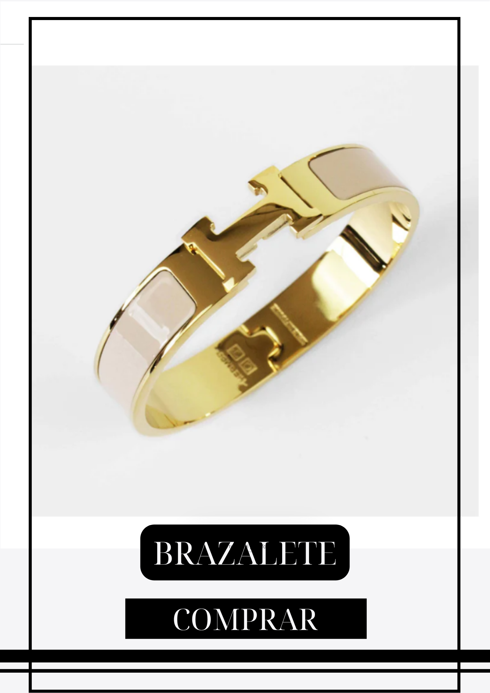 Brazalete Clic H Beige