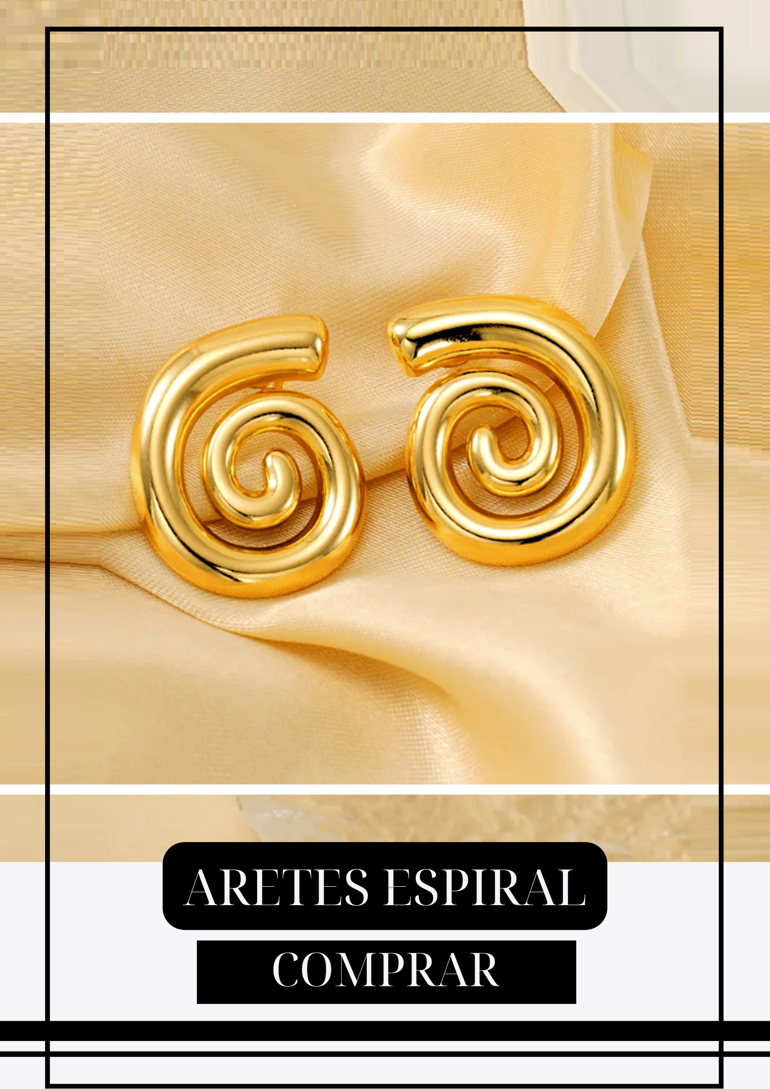 Aretes Chunky Espiral Golden