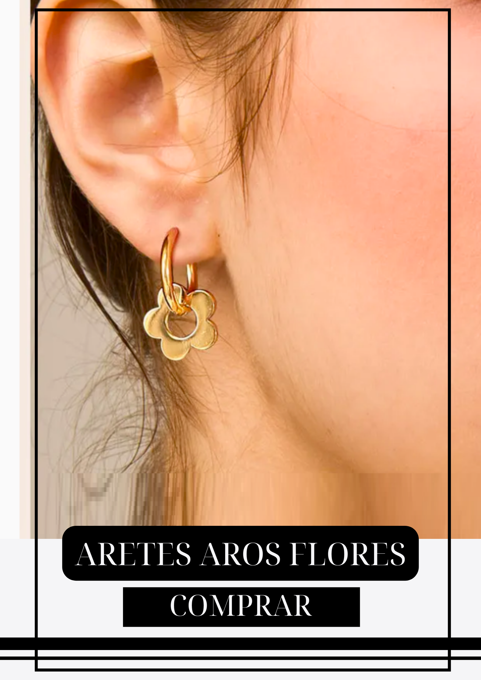 Aretes Aros Flores