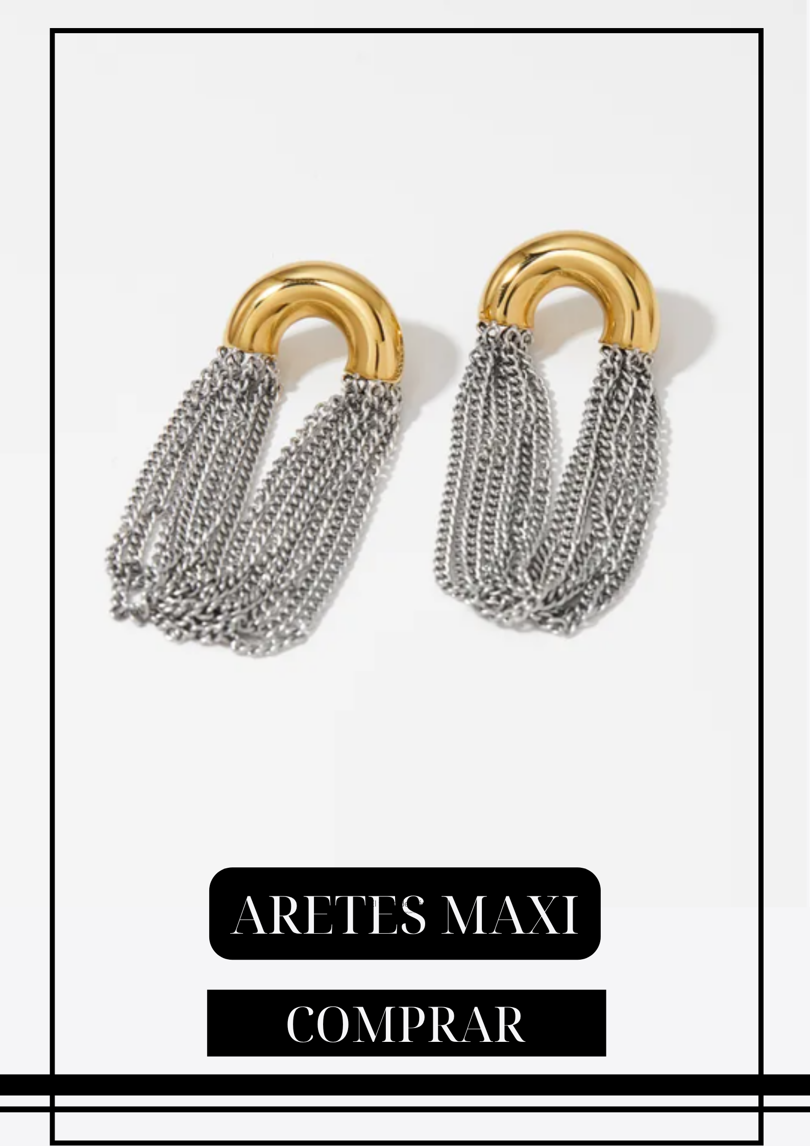 Aretes Maximalistas Bicolor