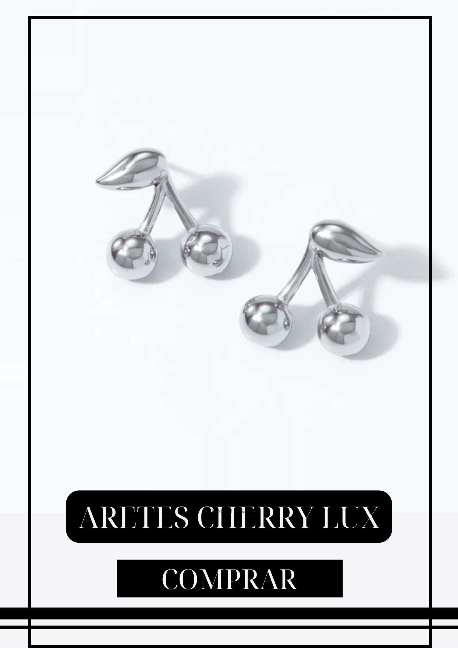 Aretes Cherry Lux Plateados