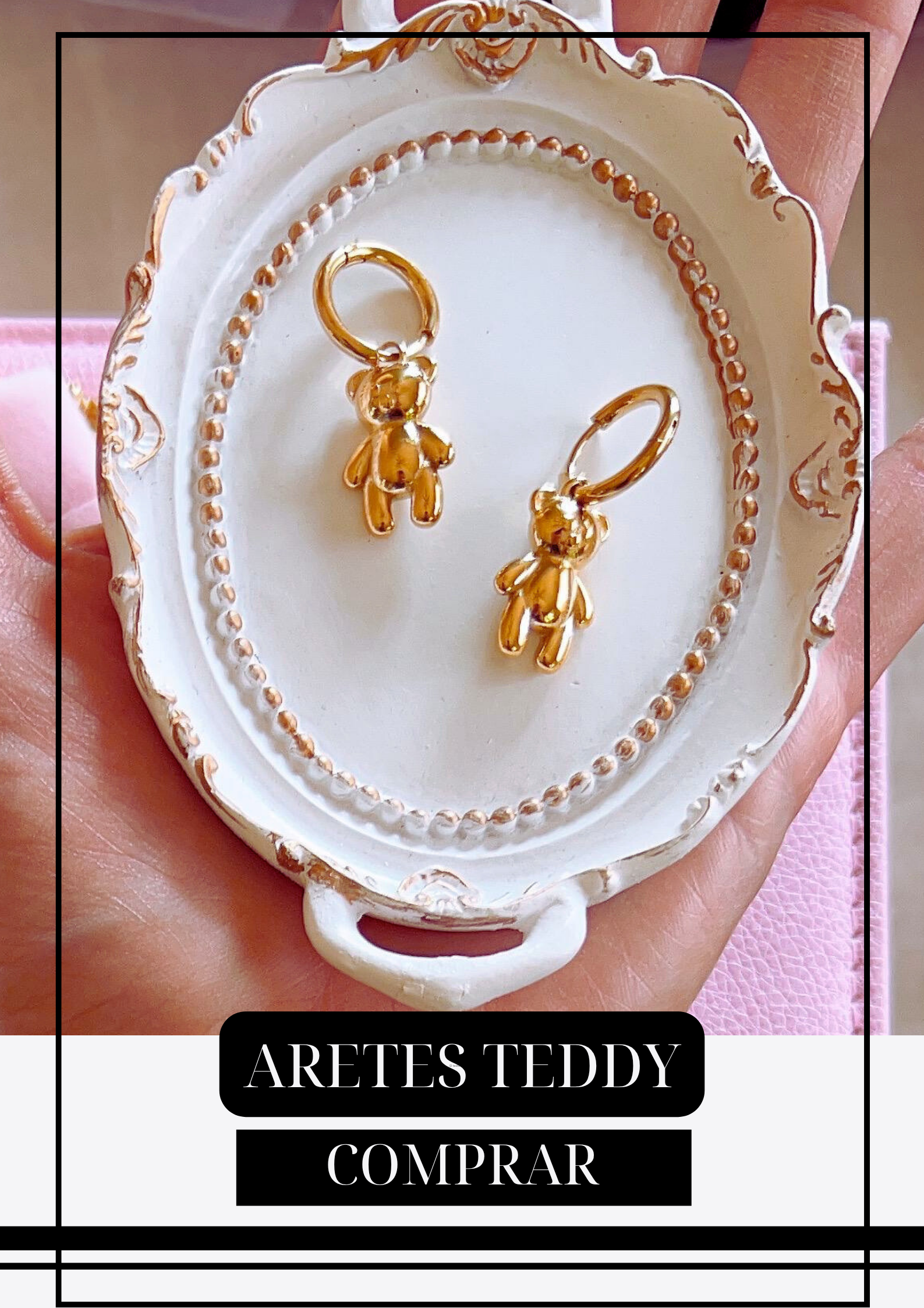 Aretes Teddy Dorados