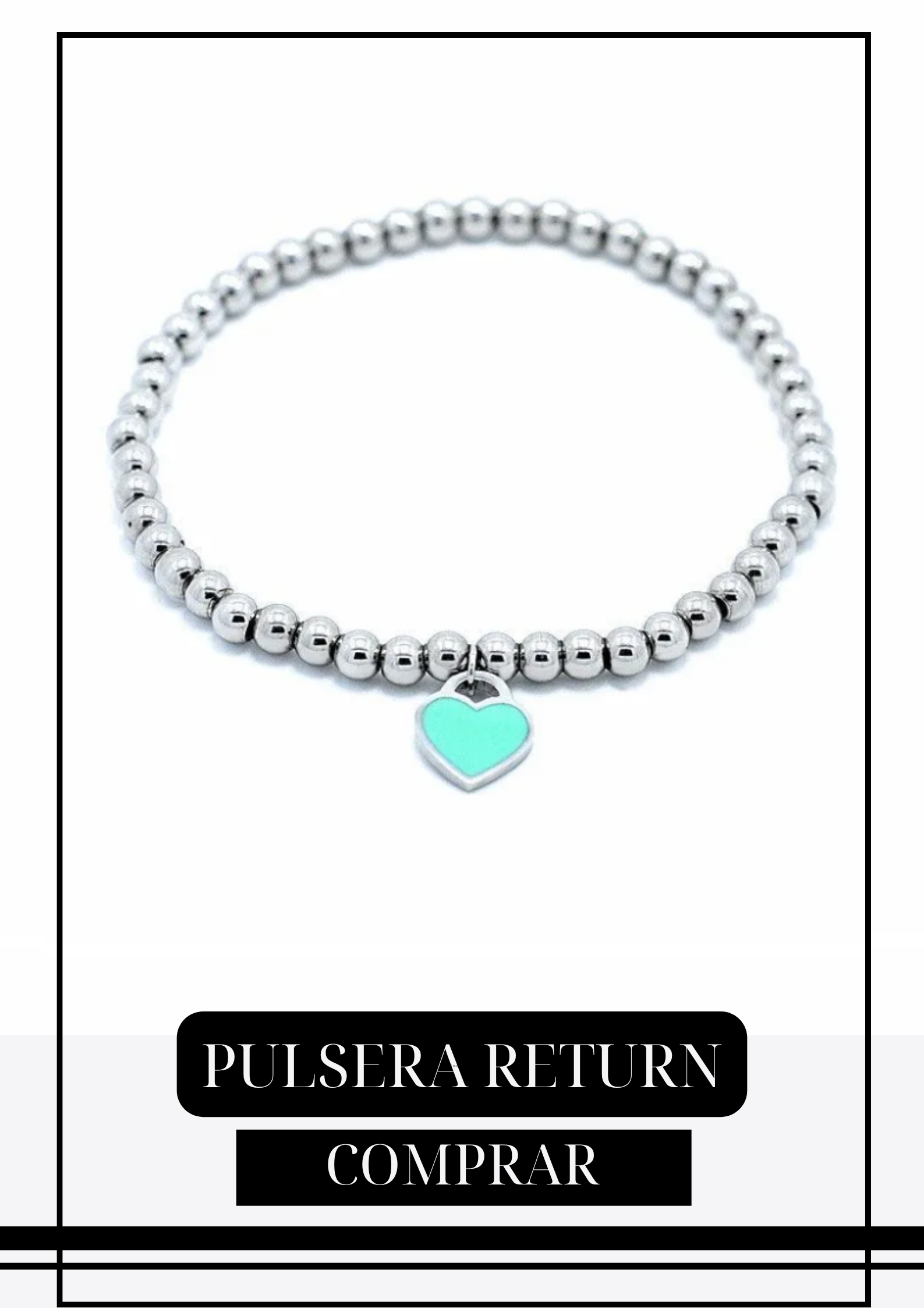Pulsera Return Plata Verde Agua