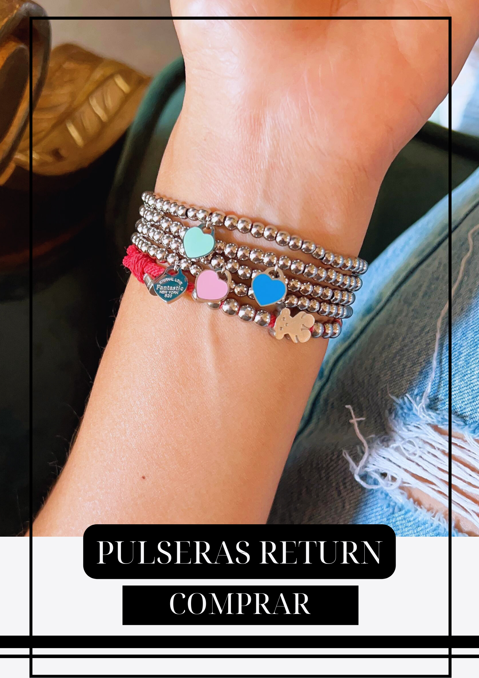Pulsera Return Plata Pink