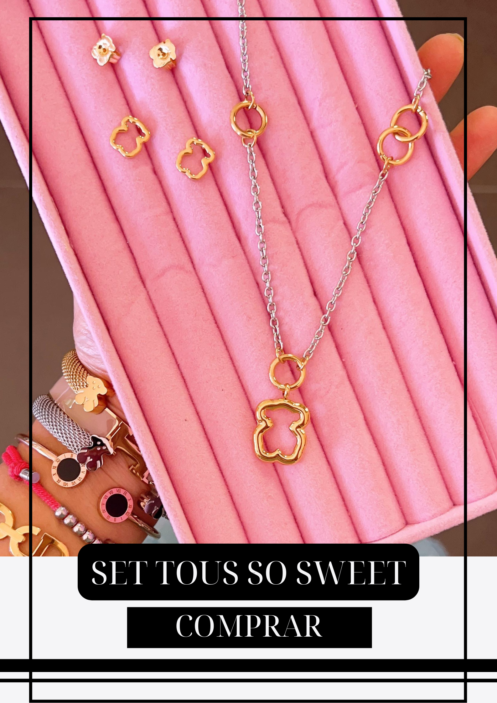 Set Ositos So Sweet: Collar y Aretes