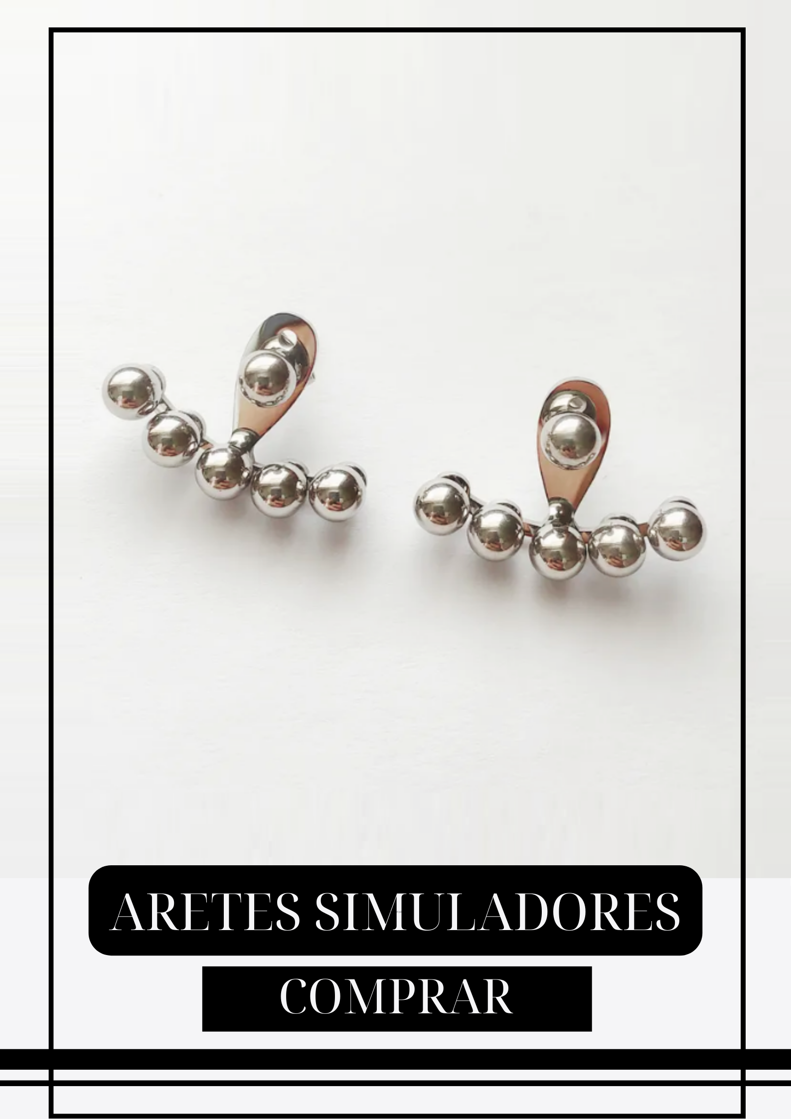 Aretes Simuladores Plateados