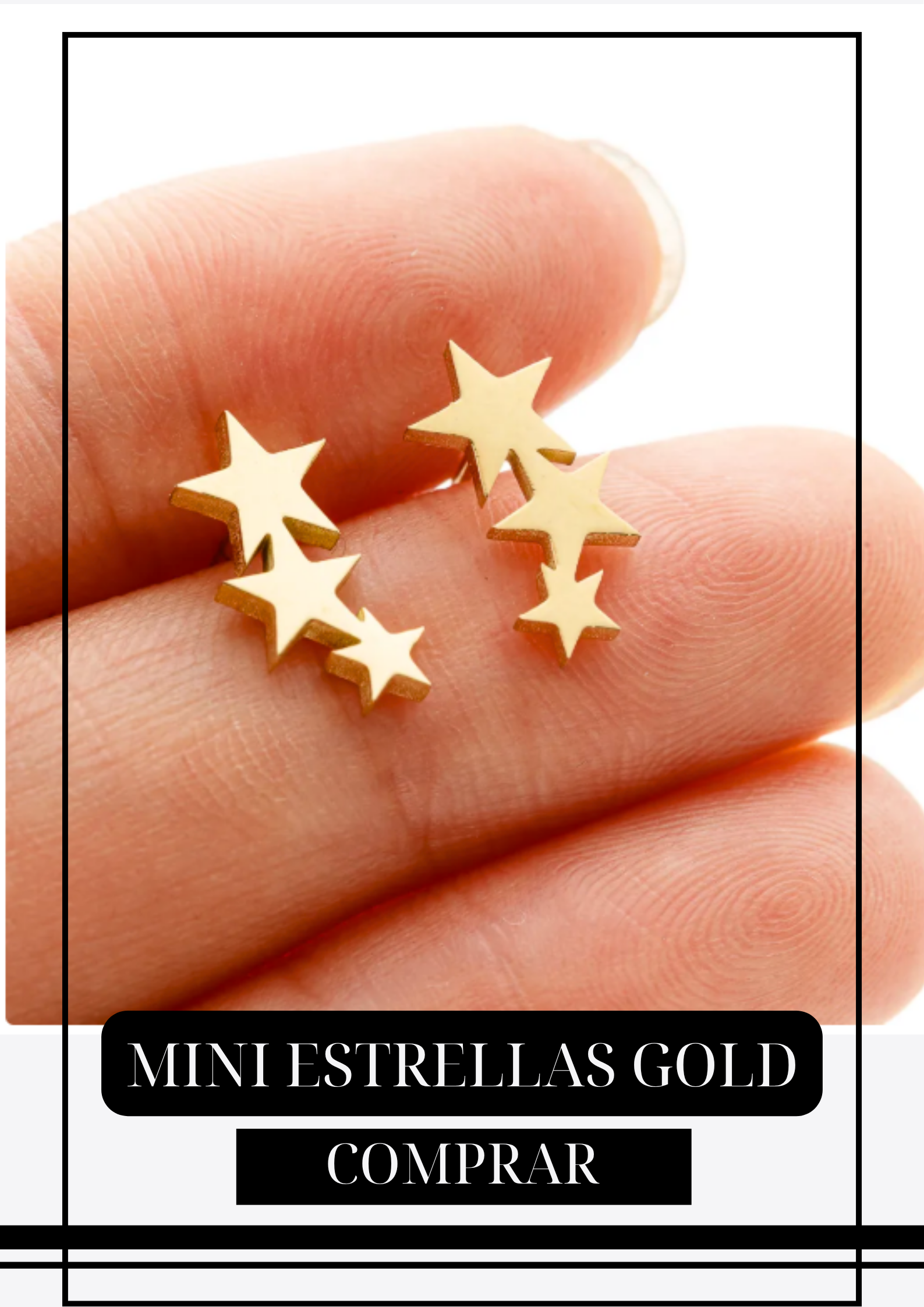 Aretes Mini Estrellas Gold