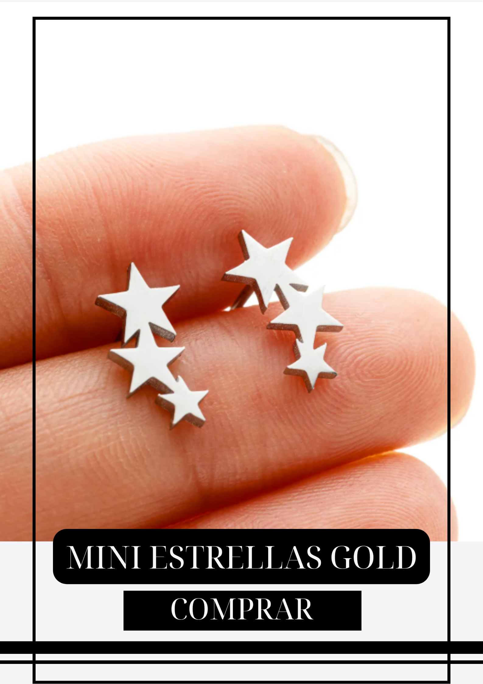 Aretes Mini Estrellas Silver