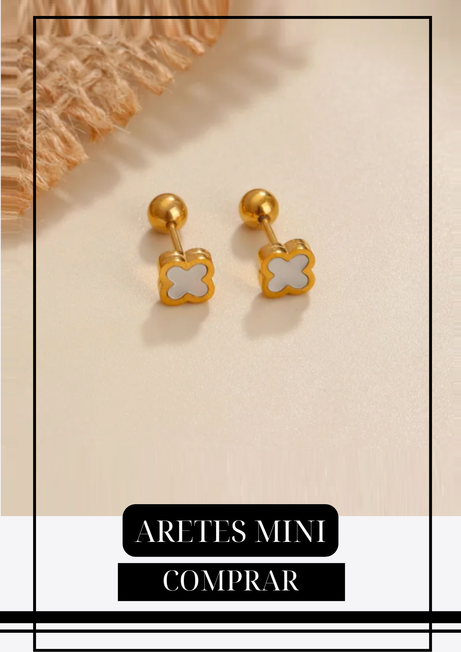 Aretes Mini VC Blancos