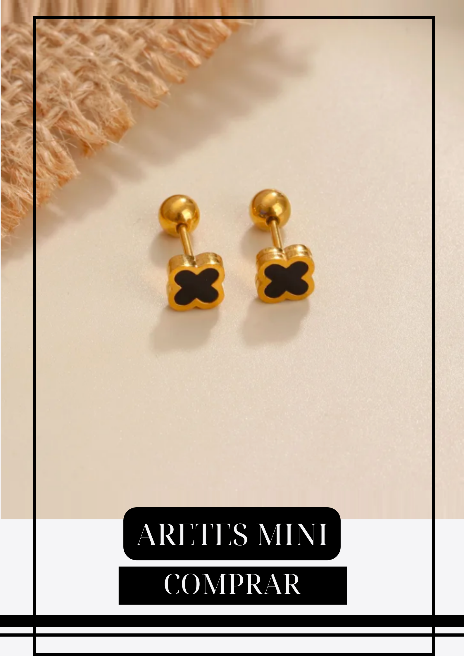Aretes Mini VC Negros