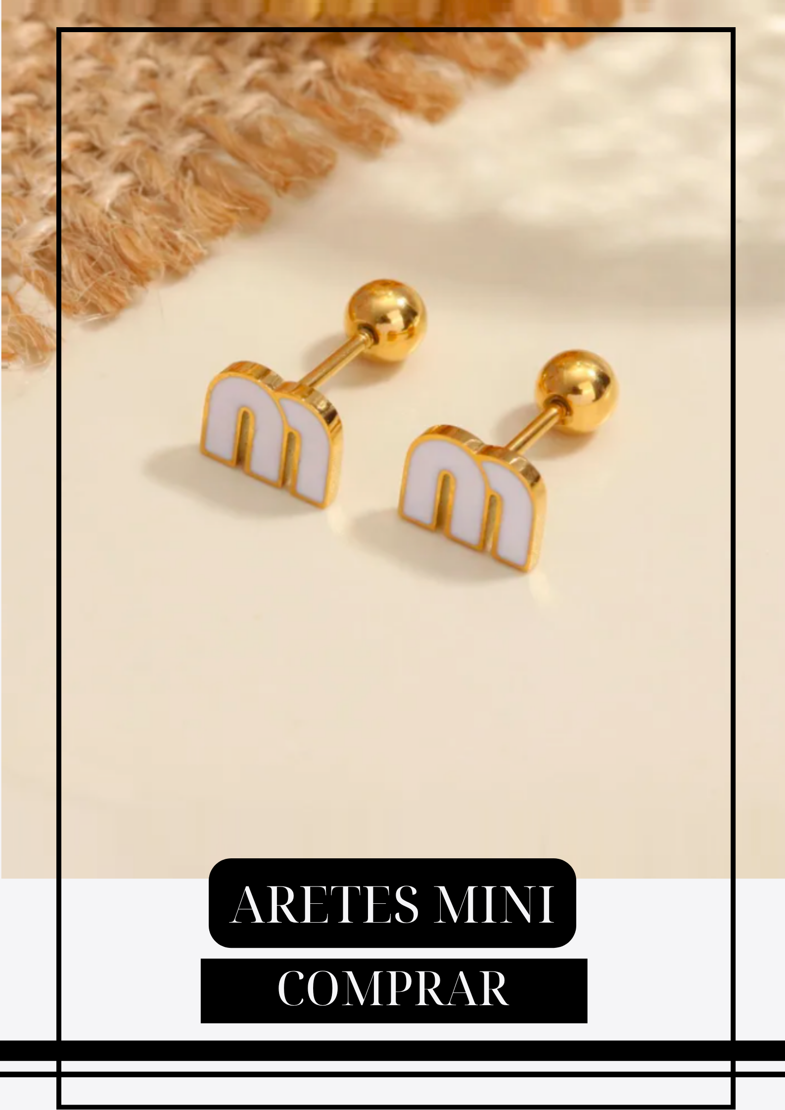 Aretes Mini MM White