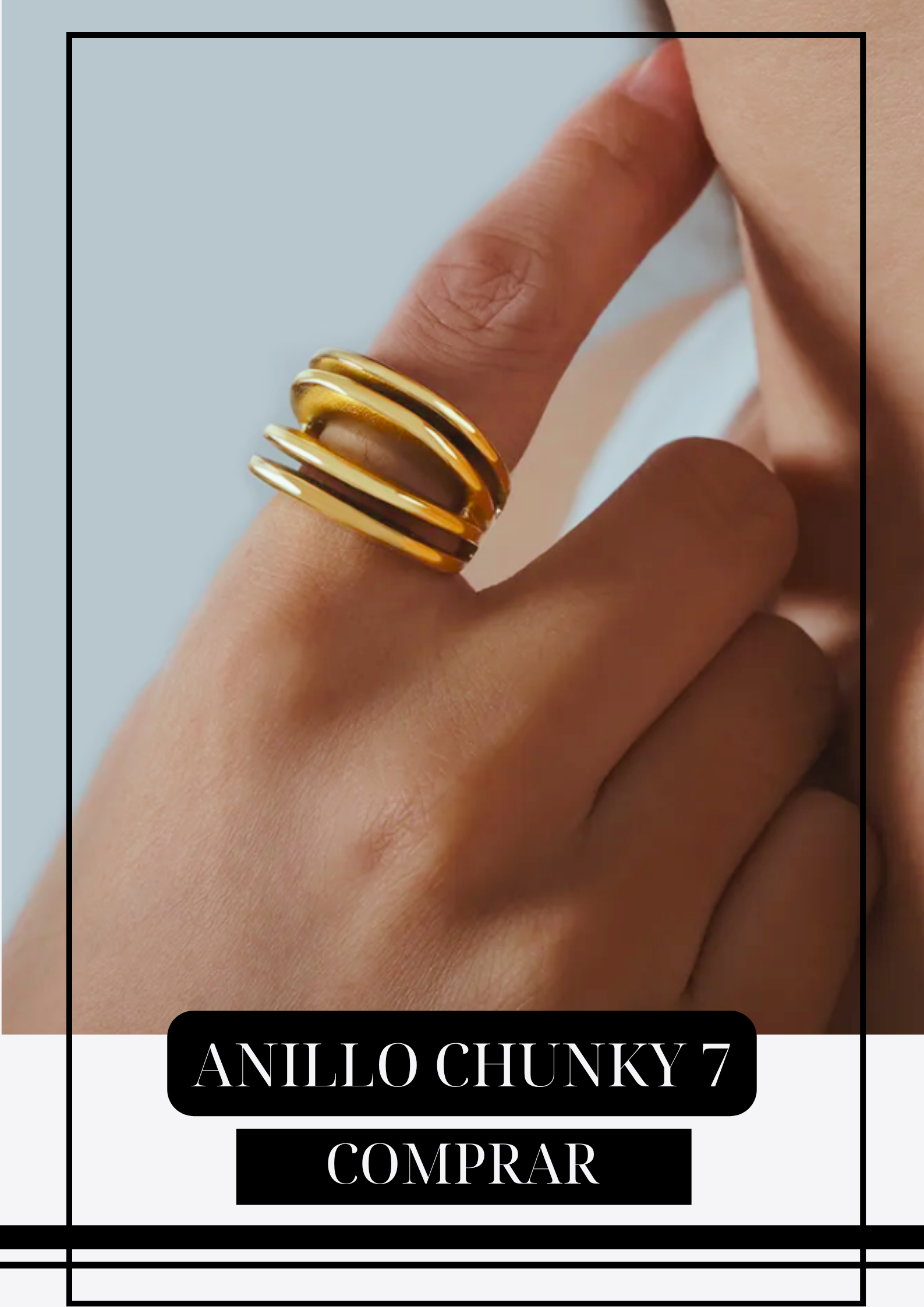 Anillo Chunky Doble Talla 7