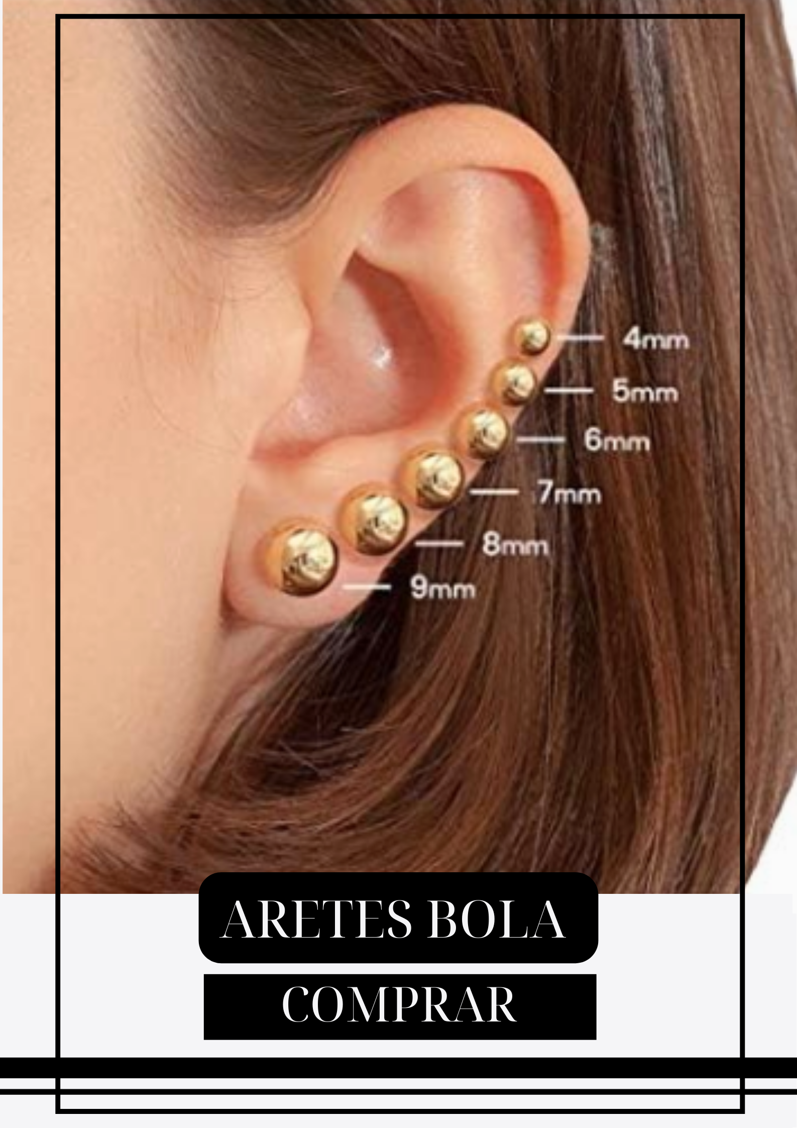 Aretes Bola Silver 8mm