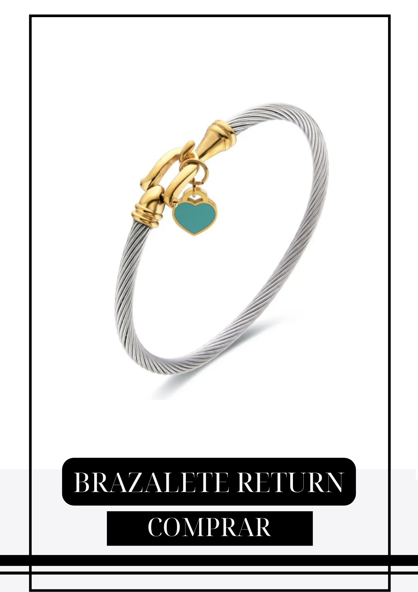 Brazalete Return Dije Verde Agua