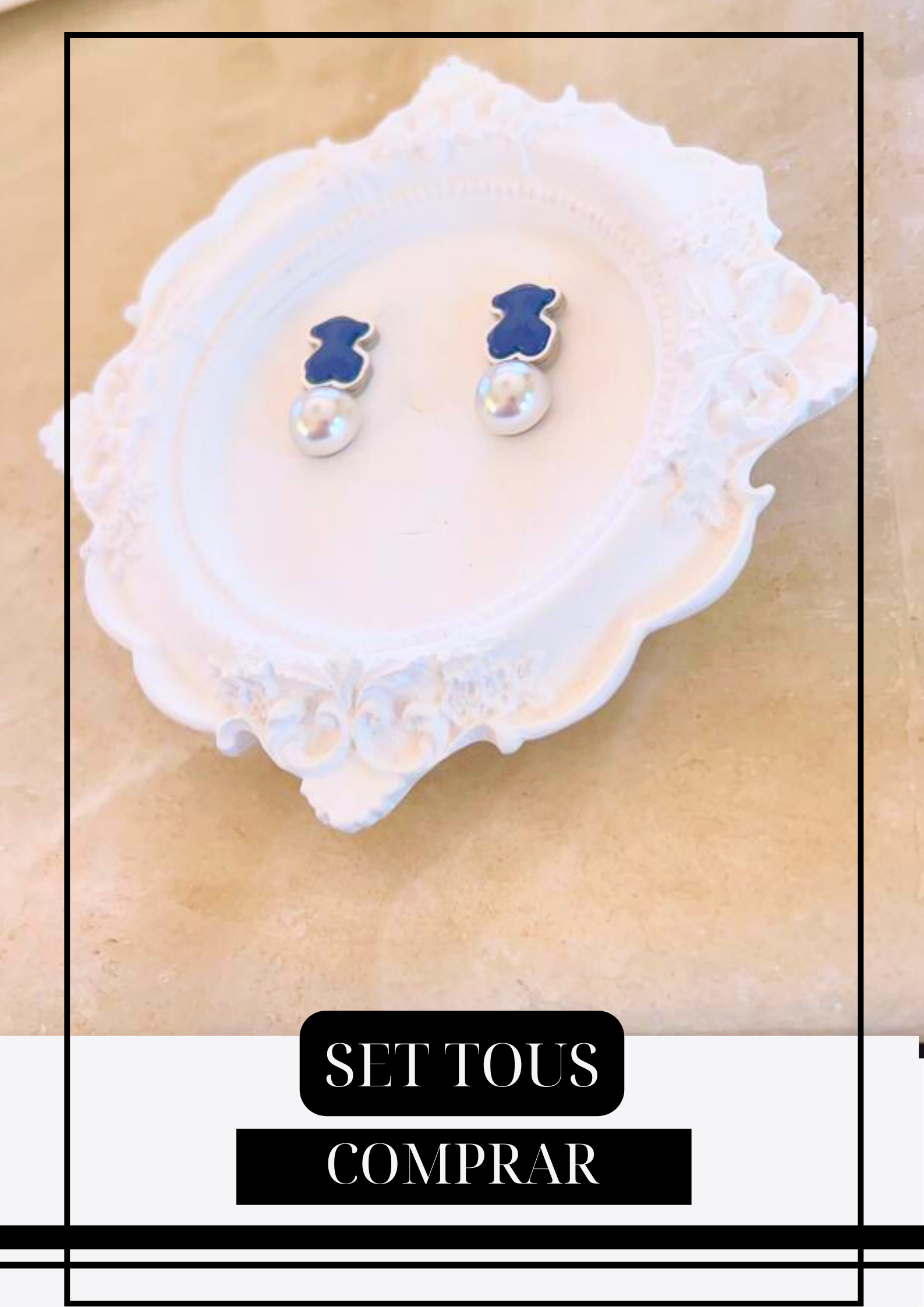 Aretes Ositos Azules