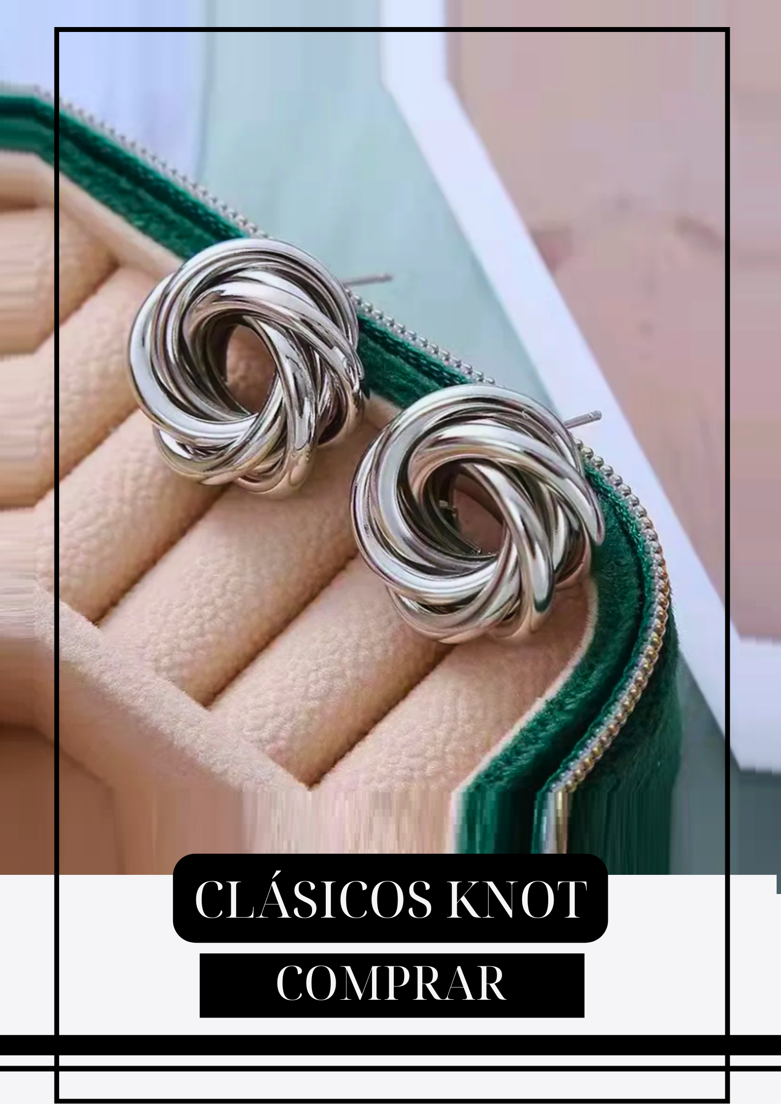 Aretes Clásicos Knot Silver