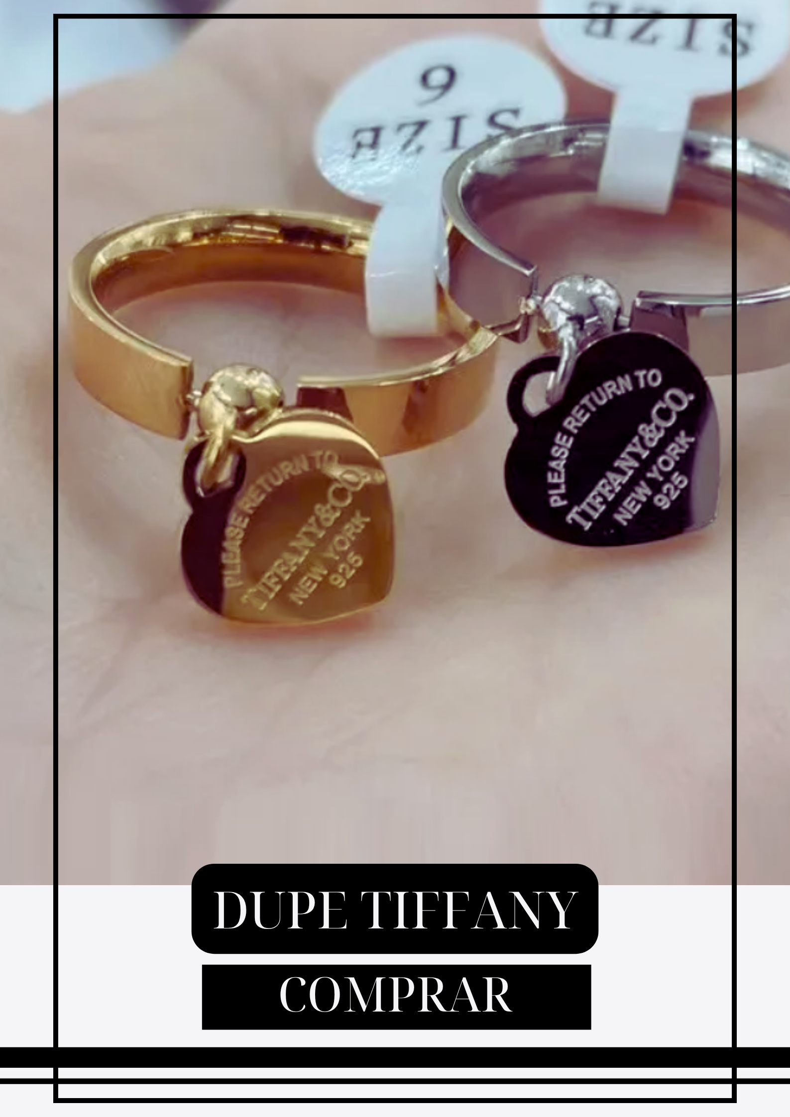 Anillo Tiff Dije Dorado T6