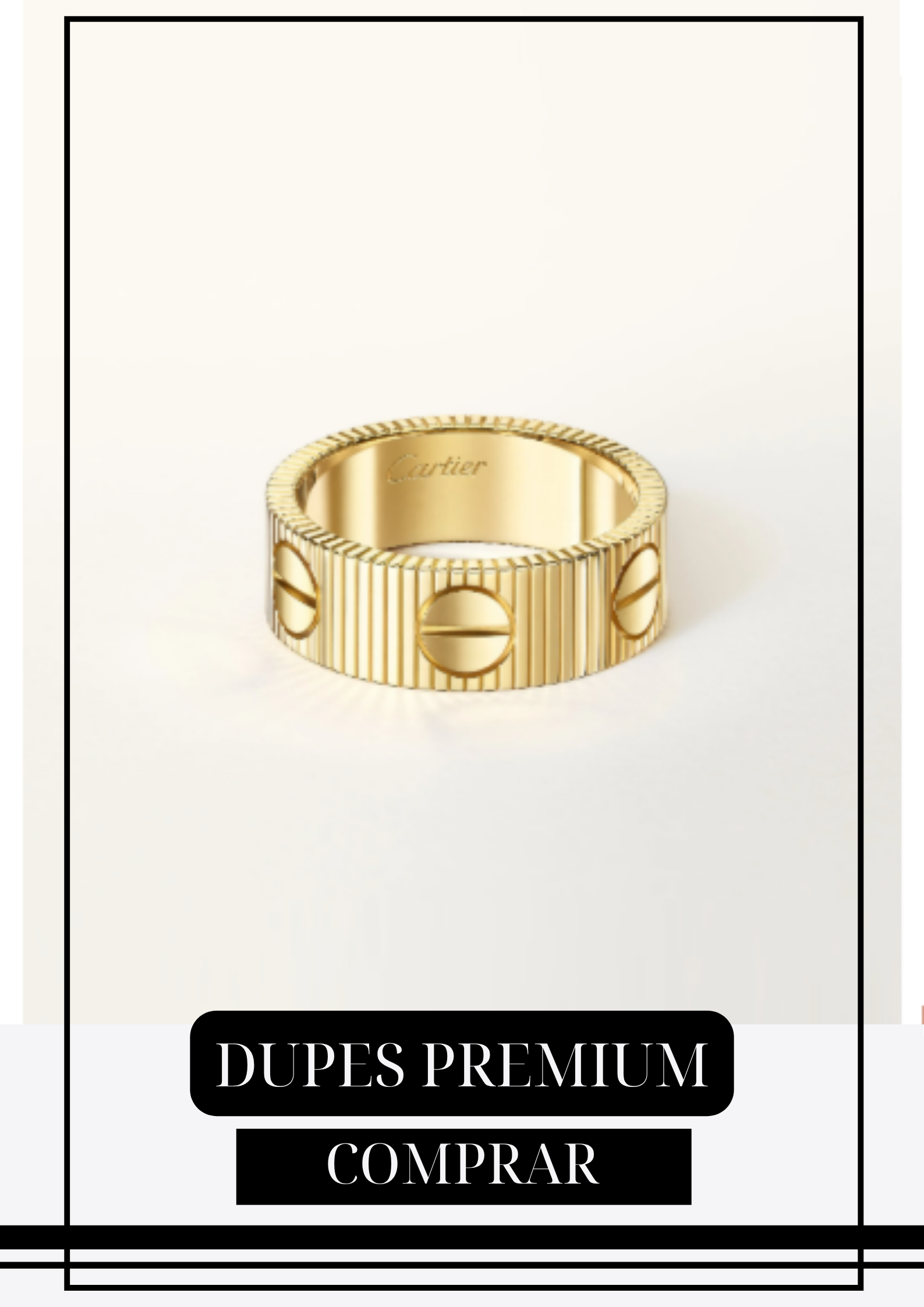 Anillo CC Dorado Talla 6