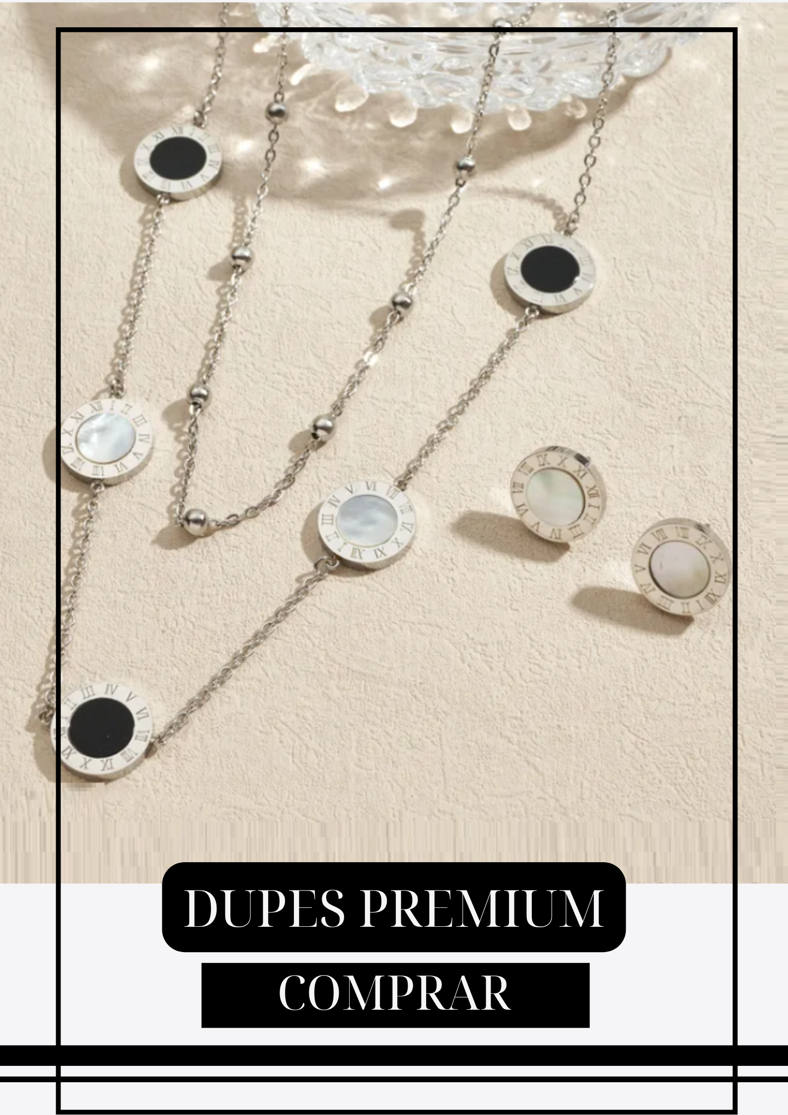 SET BV SILVER COLLAR Y ARETES