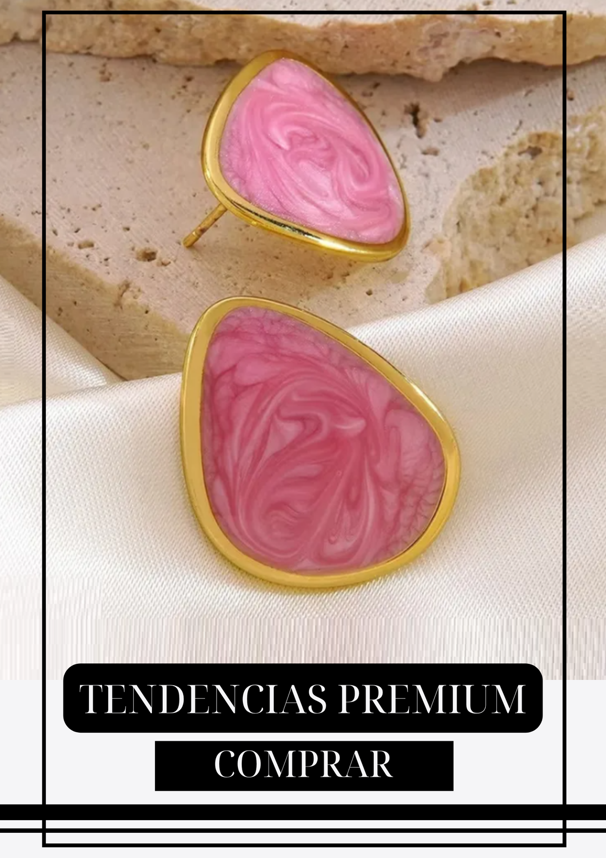 SET PINKY LUX Brazalete y Aretes