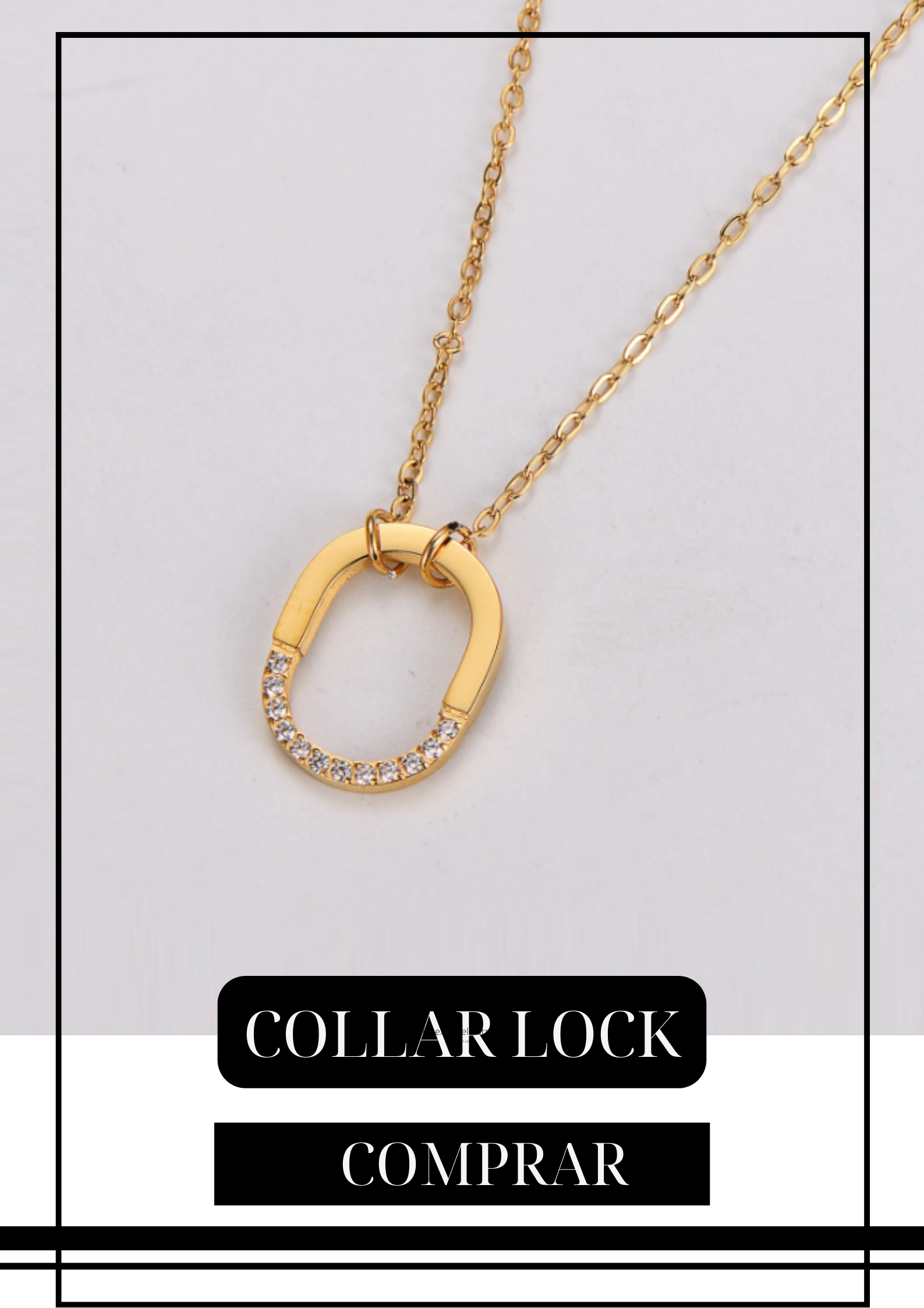 Collar Mini Lock Dorado