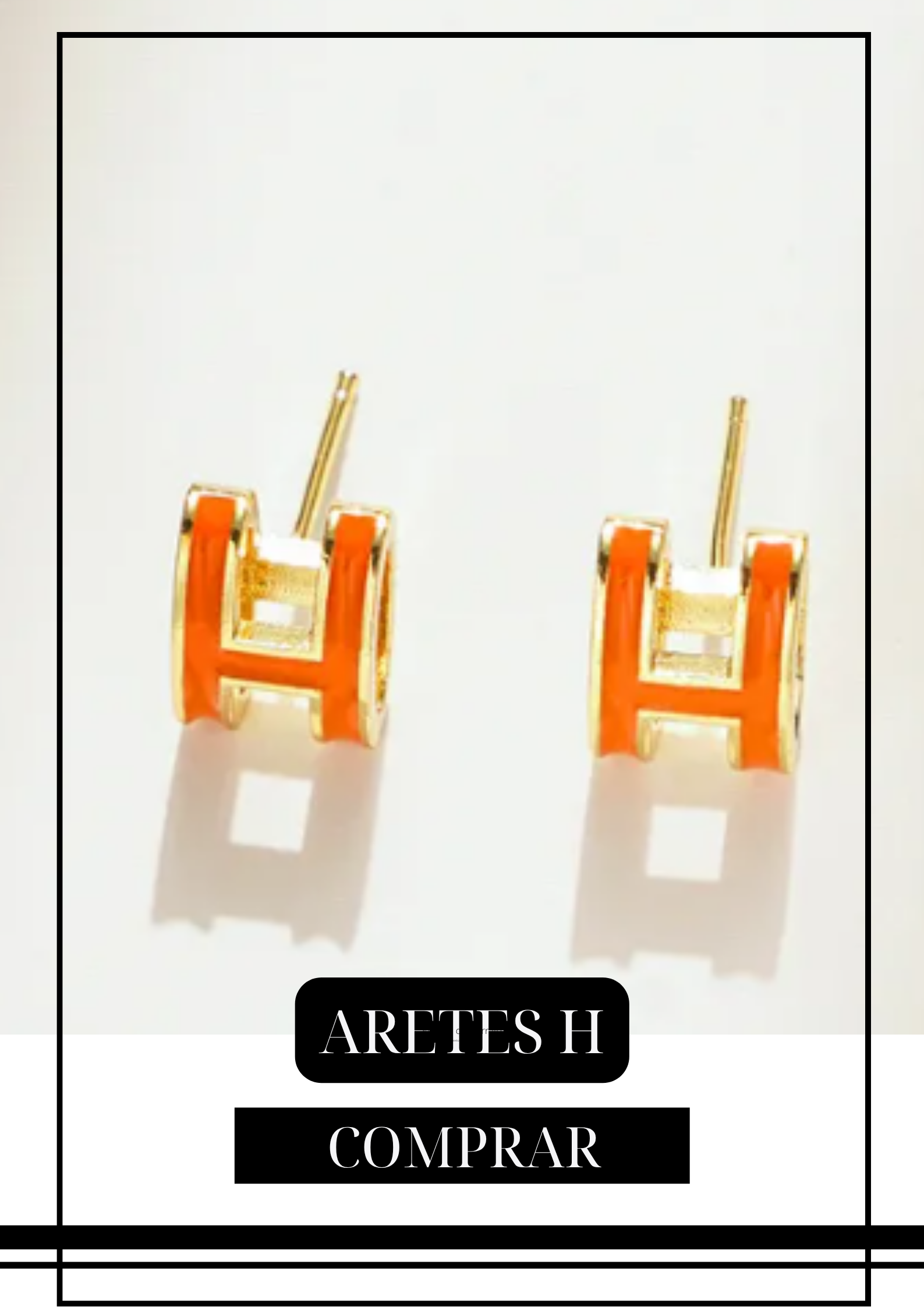 Aretes H Naranjas