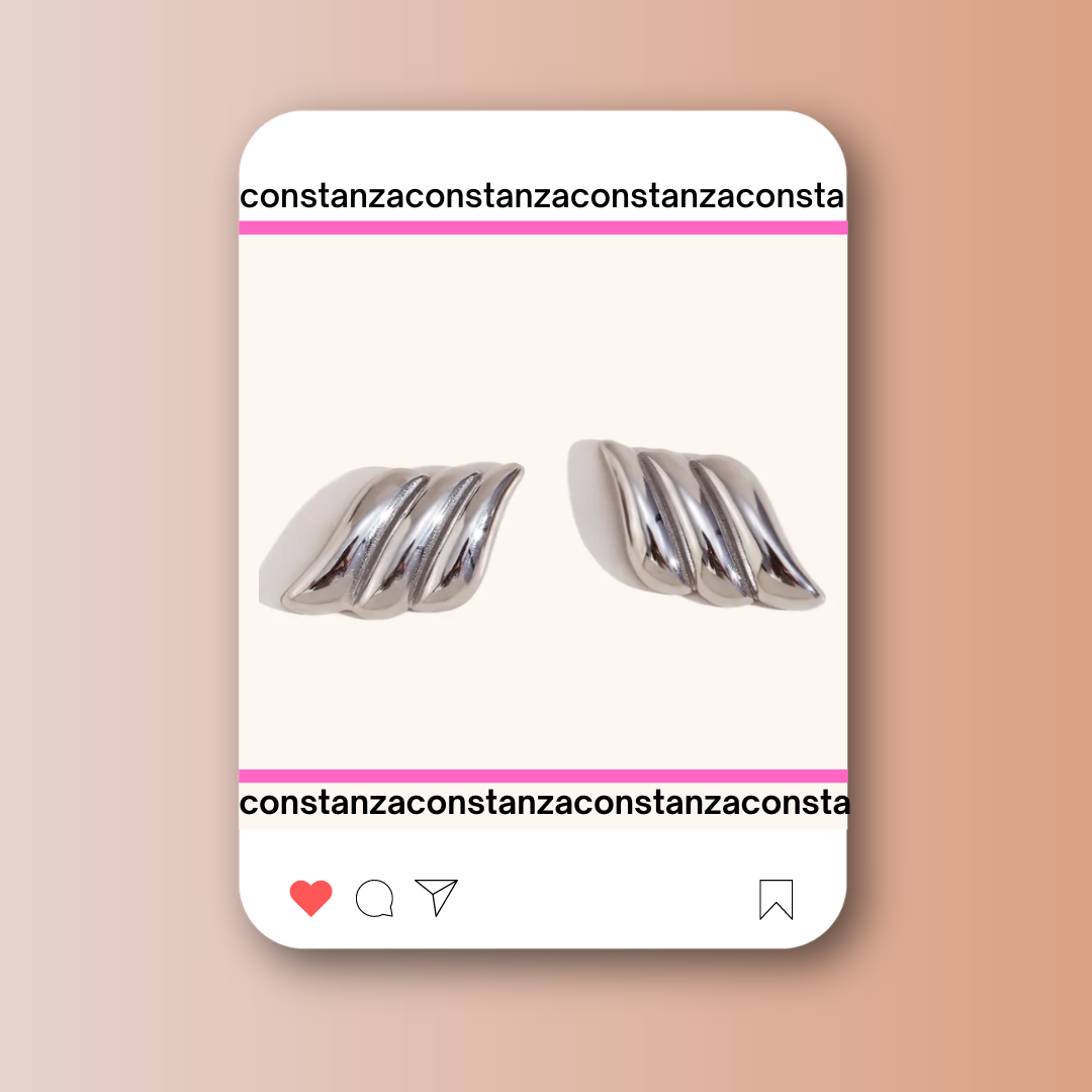 Aretes Chunky Silver