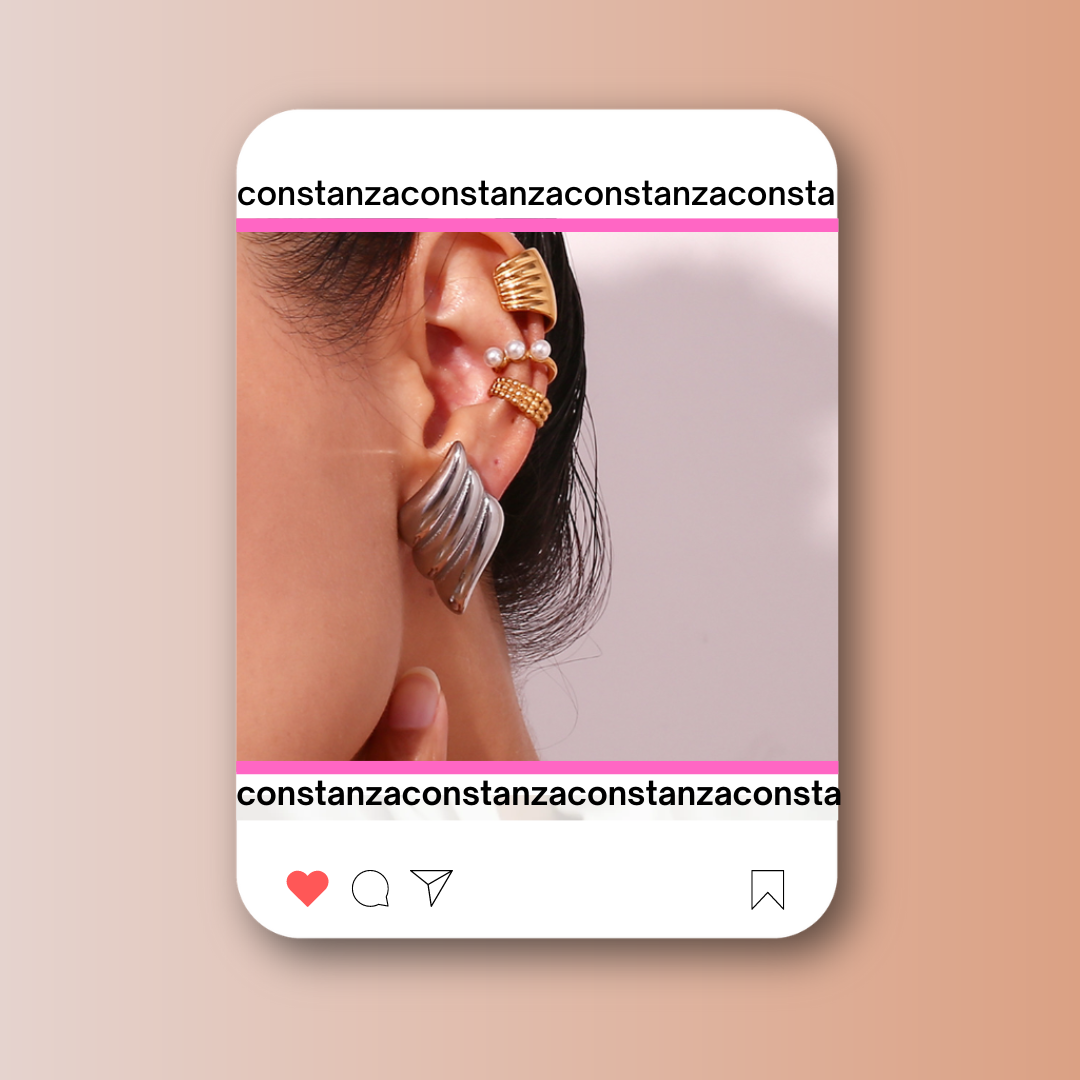 Aretes Chunky Silver