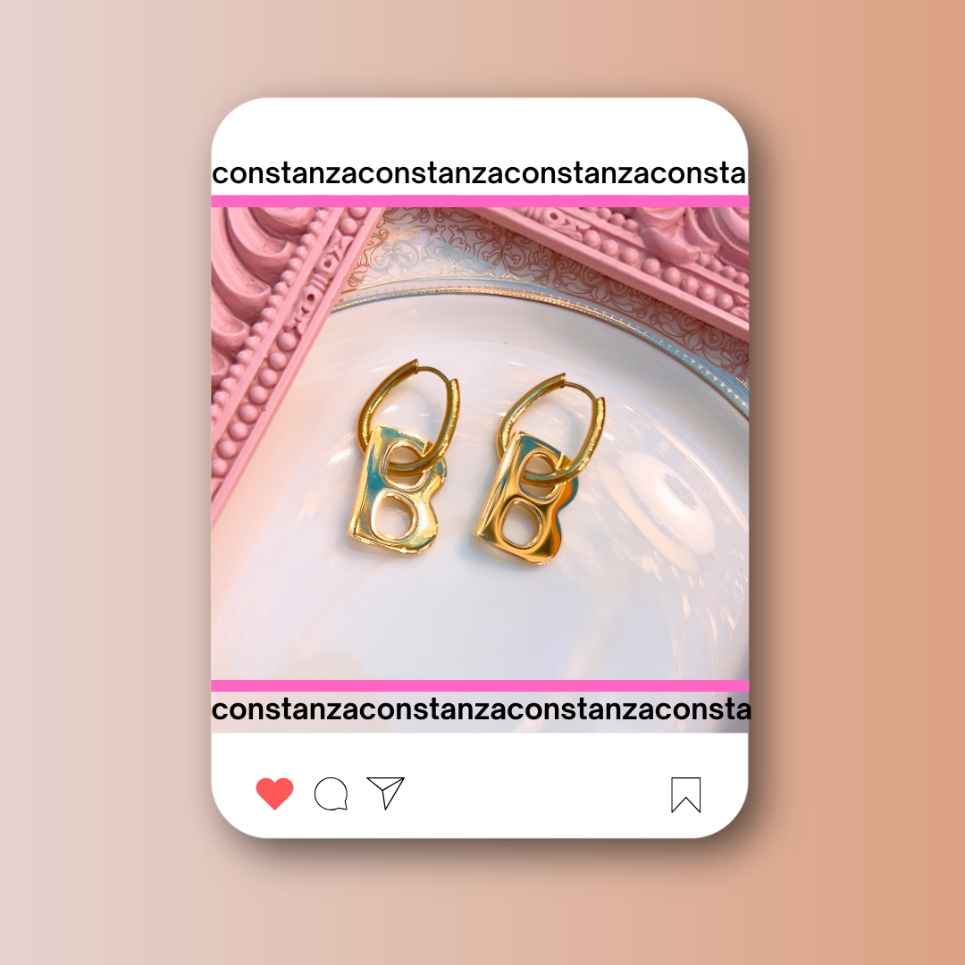 Aretes Trendy B Dorados