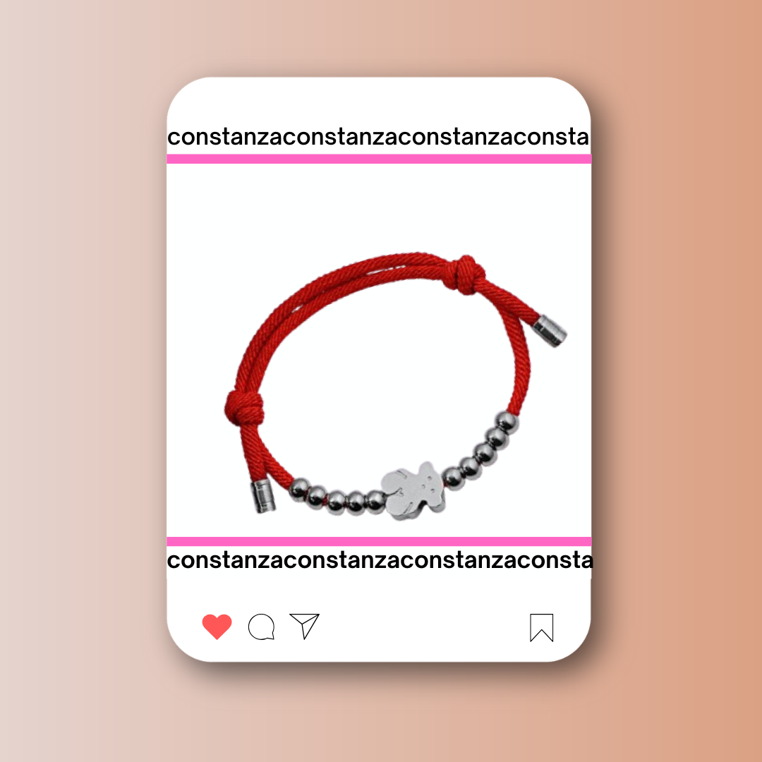 Pulsera Cordón Osito Red