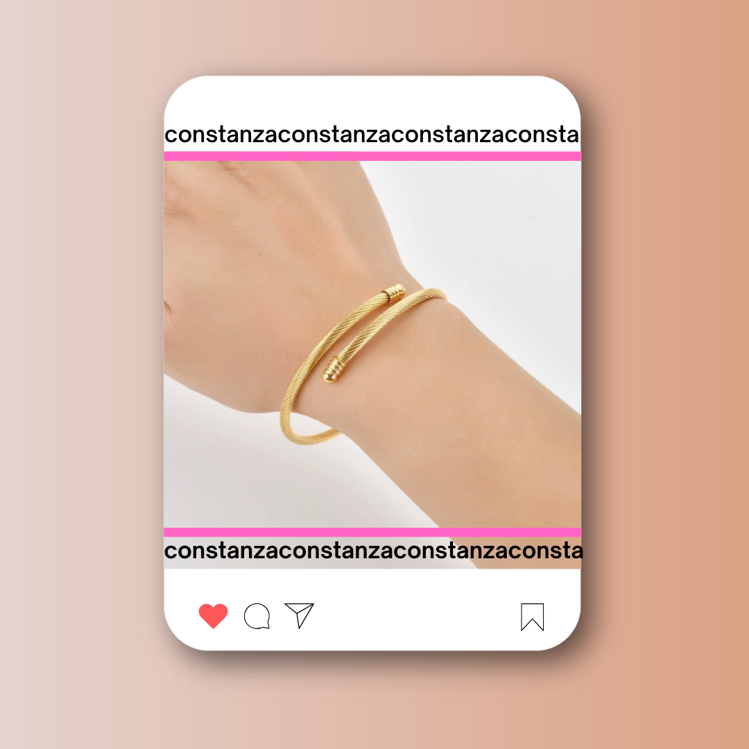Brazalete Minimalista Dorado