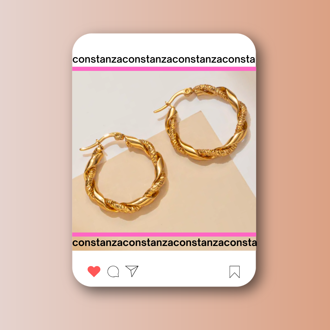 Arracadas Trenzadas Doradas