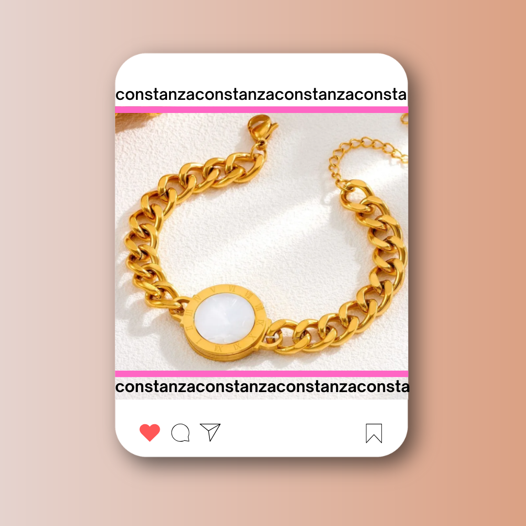 Pulsera BV Doble vista Dorada