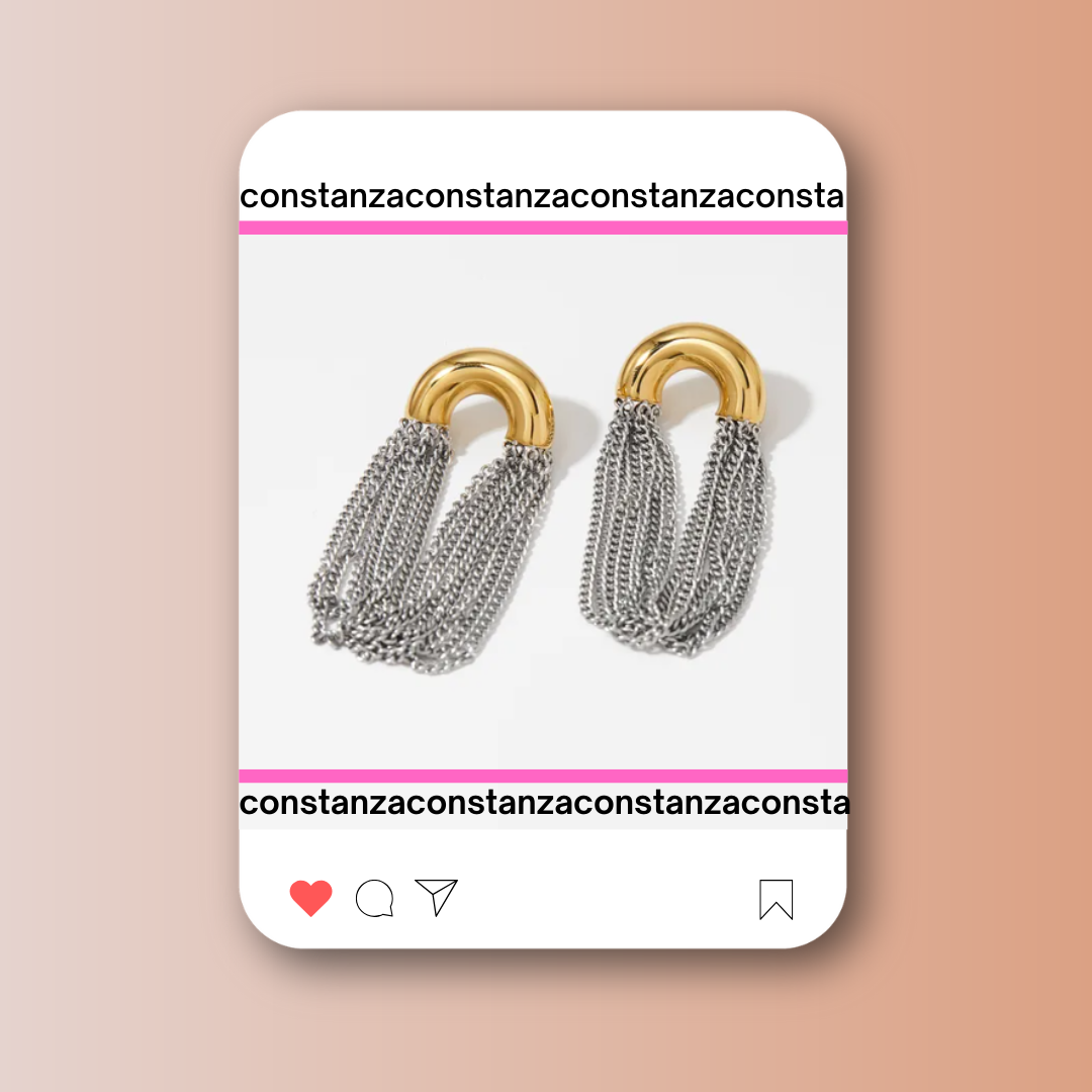 Aretes Maximalistas Bicolor