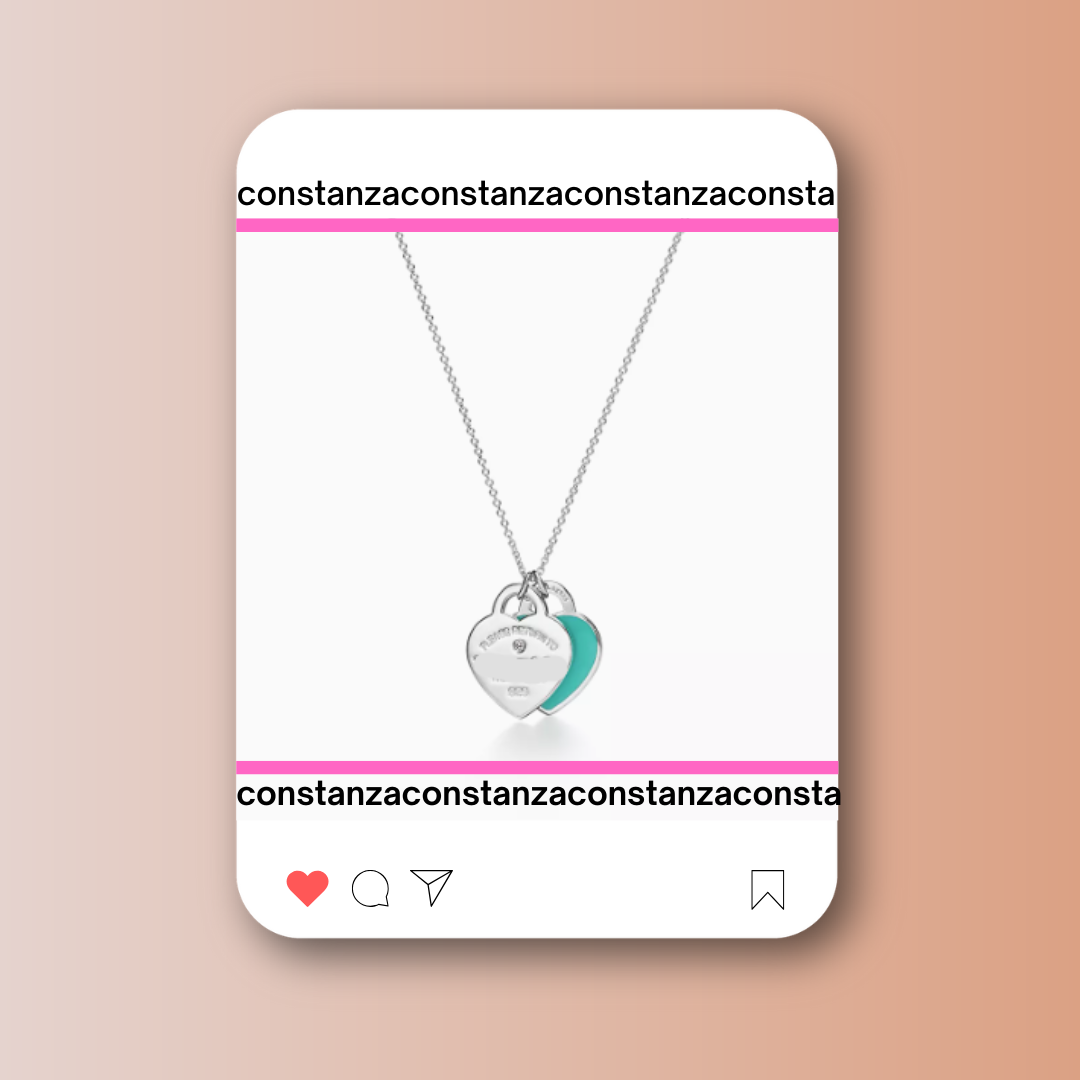 Collar Doble Placa Brithg azul