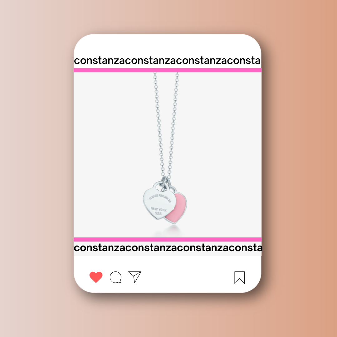 Collar Doble Placa Pink