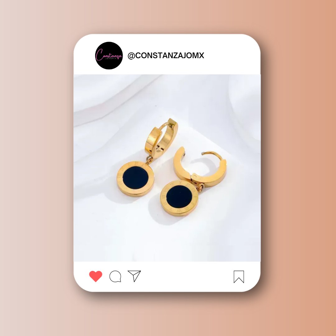 Aretes Colgantes BV Black