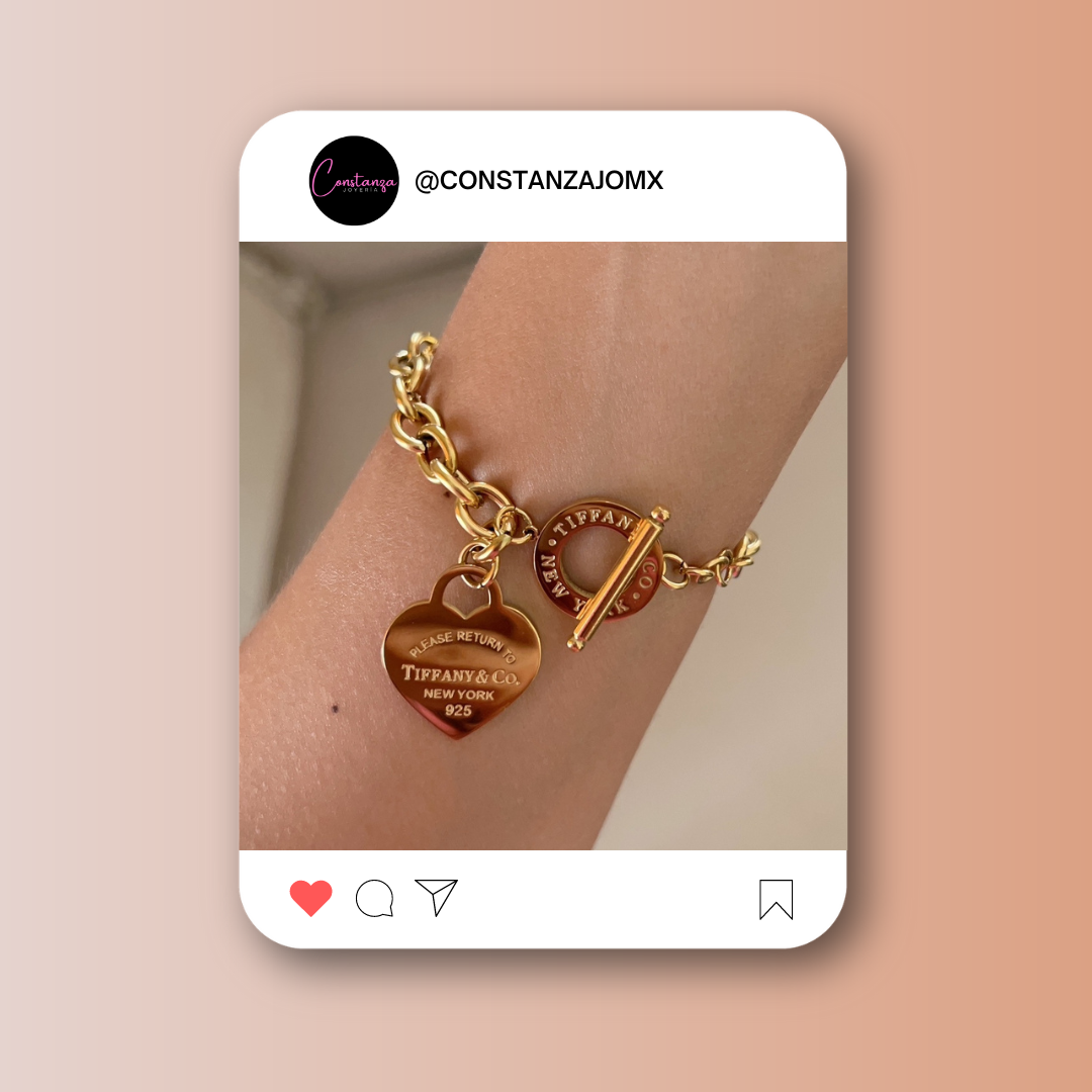 Pulsera Clásica Heart Dorada