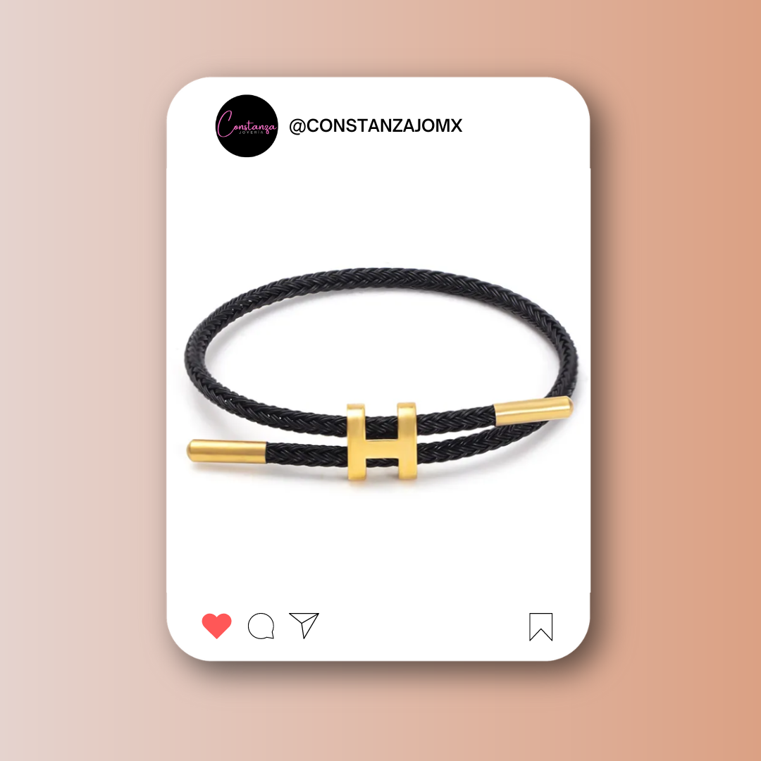 Pulsera H Negro