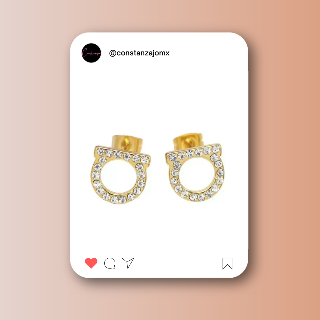 Aretes Ferra Dorados Bright