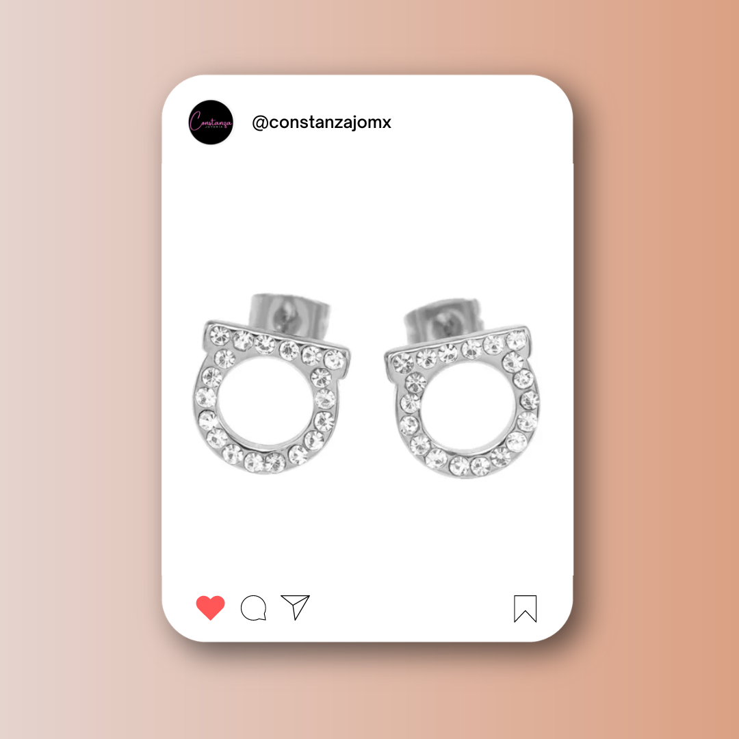 Aretes Ferra Plateados Bright