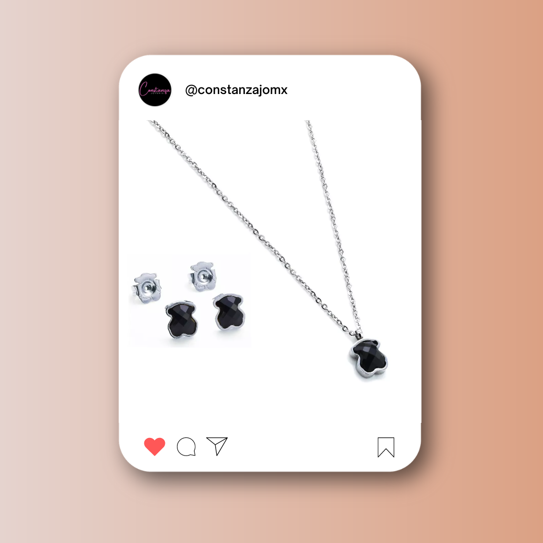 SET: Mini Ositos U Rock Plateado