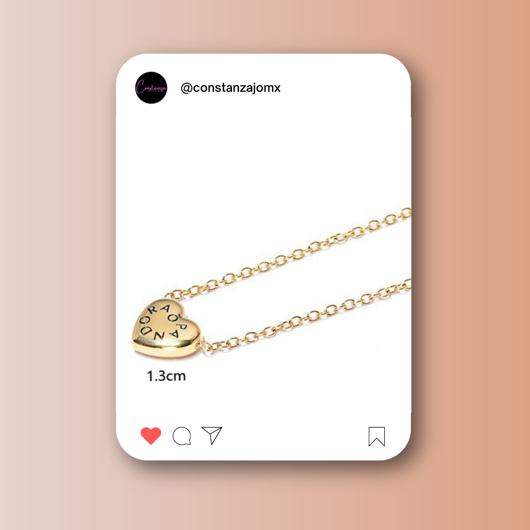 SET: Collar y Aretes Pan Dorado