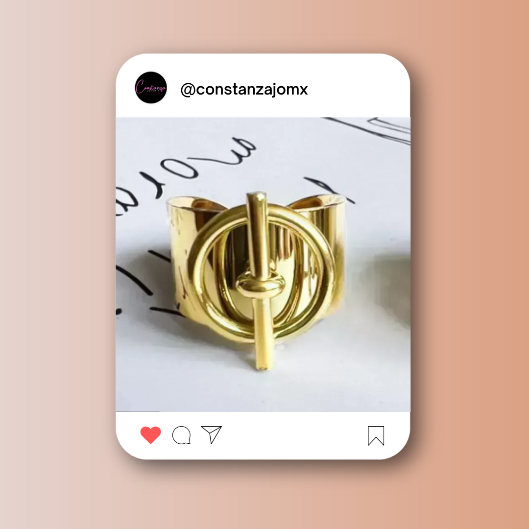 Anillo Pasador Chic! Dorado