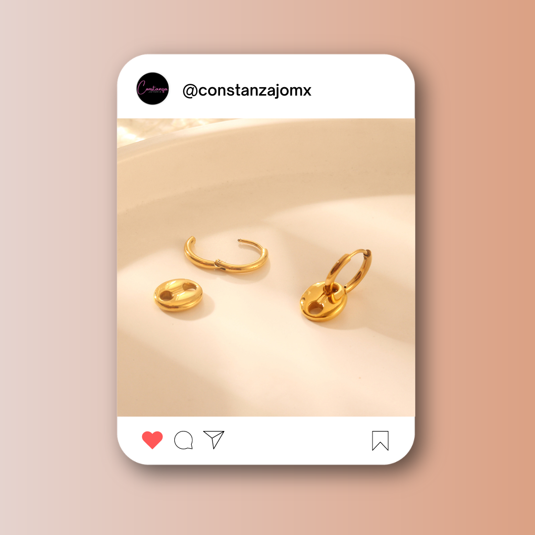 Aretes Dije Far Dorados