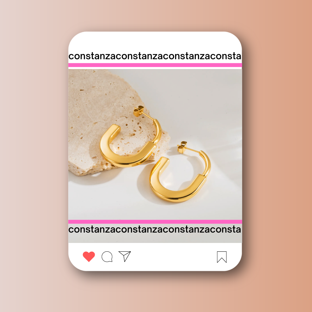 Aretes Lock Dorados