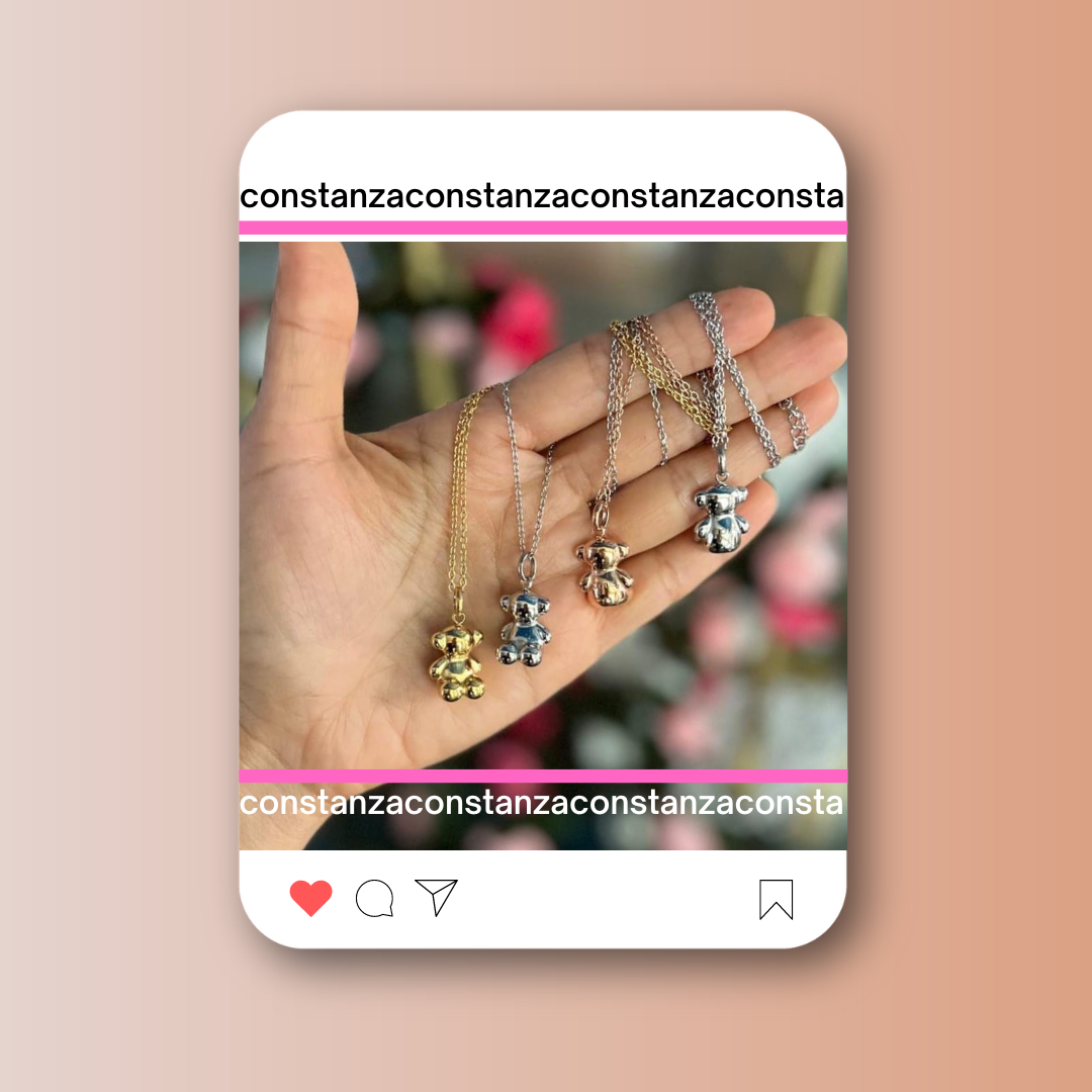 Collar Osito Trendy Oro