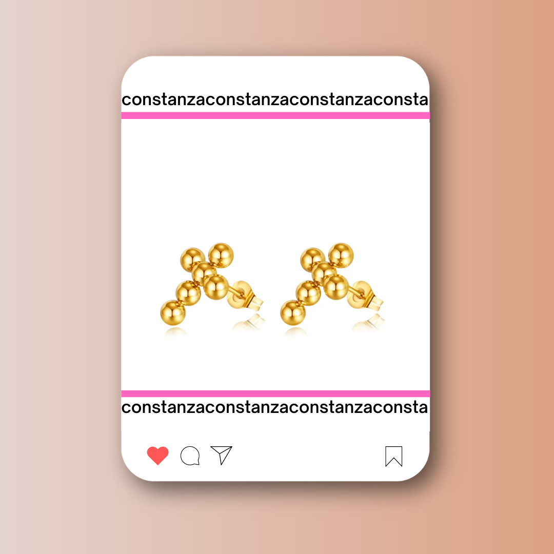 Aretes Crucecitas Doradas