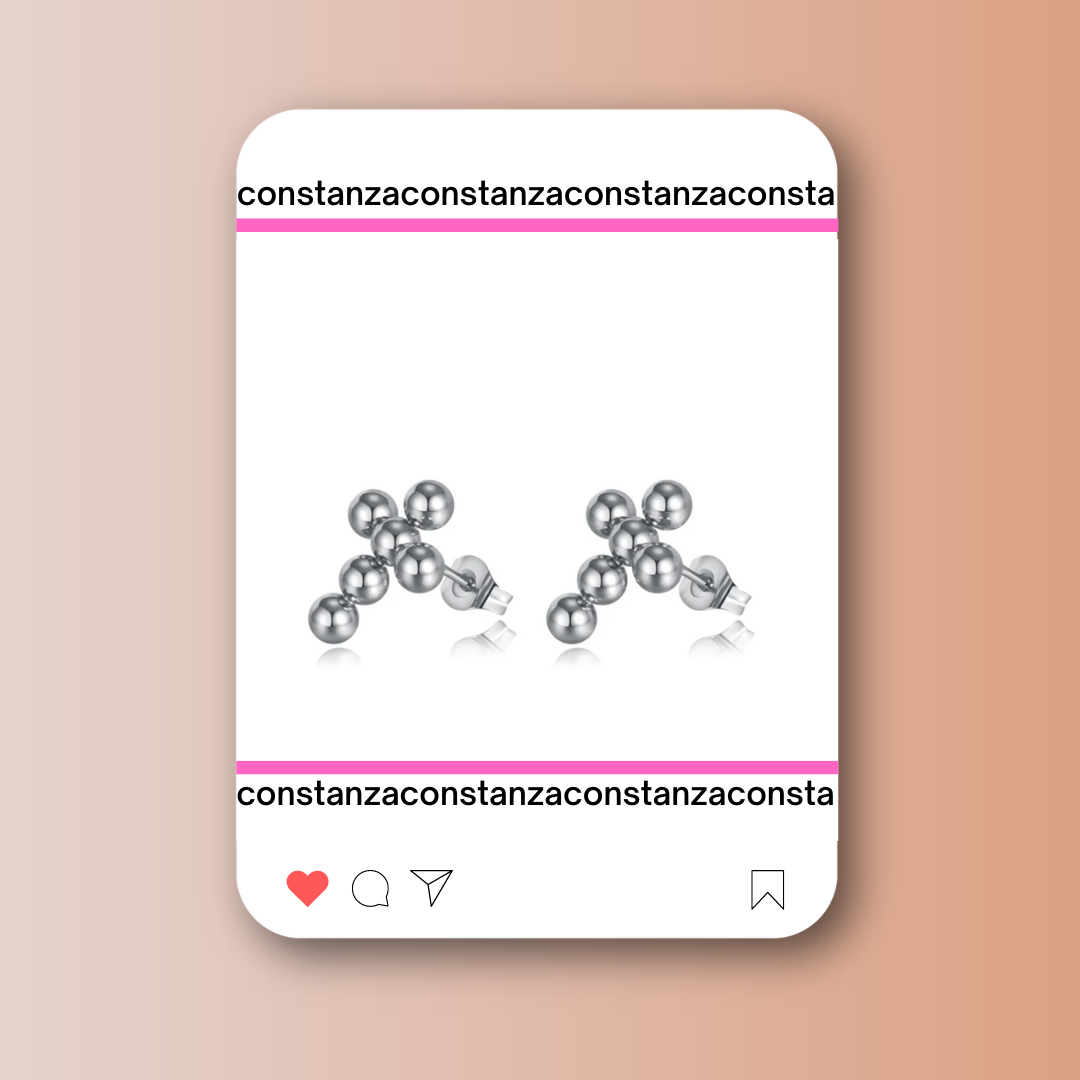 Aretes Crucecitas Plateadas