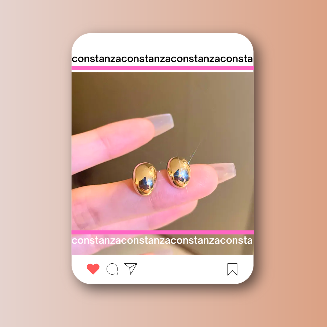 Aretes Mini Chunky Dorados